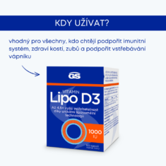 GS Vitamin Lipo D3 1000 IU, 2 x 60 kapslí