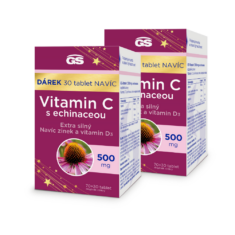 GS Vitamin C500 s echinaceou, 2 x 70+30 tablet NAVÍC, dárkové balení 2024