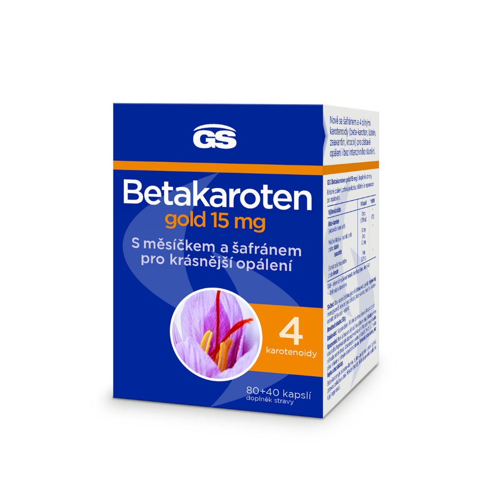 Levně GS Betakaroten gold 15 mg, 80+40 kapslí