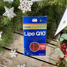 GS Koenzym Lipo Q10 100 mg, 2 x 60+10 kapslí NAVÍC, dárkové balení 2024