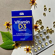 GS Vitamin D3 2000 IU, 30 kapslí