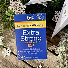 GS Extra Strong Multivitamin 65+, 2 x 60 tablet + 60 kapslí, dárkové balení 2024