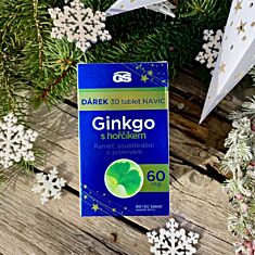 GS Ginkgo 60 mg s hořčíkem, 90+30 tablet NAVÍC, dárkové balení 2024