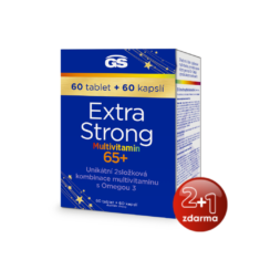 GS Extra Strong Multivitamin 65+, 60 tablet + 60 kapslí, dárkové balení 2024