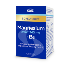 GS Magnesium citrát 1340 mg + B6, 50 + 50 tablet