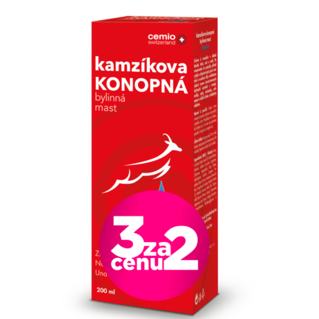 Cemio Kamzíkova konopná bylinná mast chladivá, 200 ml