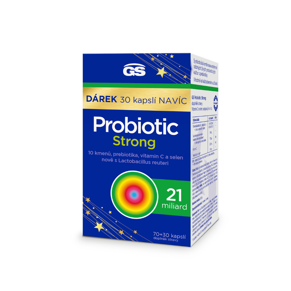 GS Probiotic Strong, 70+30 kapslí, dárkové balení 2024