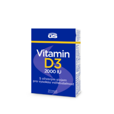 GS Vitamin D3 2000 IU, 30 kapslí