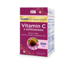 GS Vitamin C500 s echinaceou, 70+30 tablet NAVÍC, dárkové balení 2024